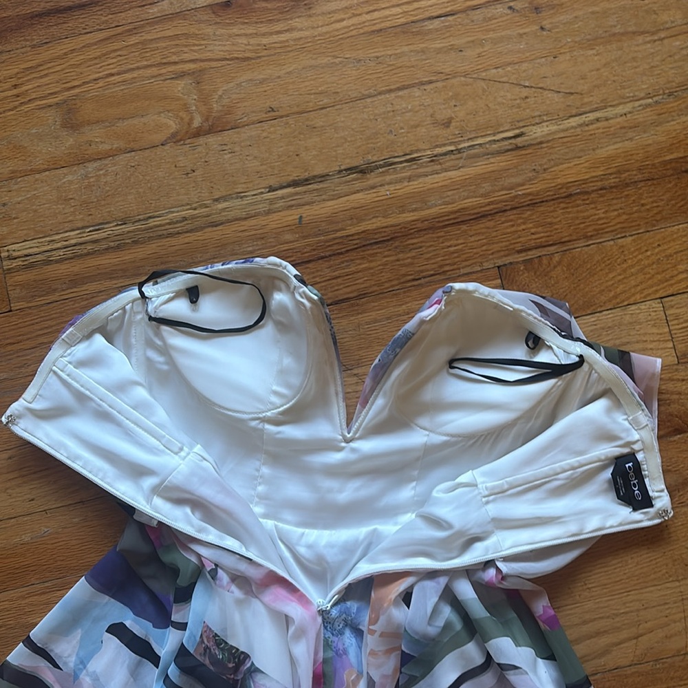 Bebe Strapless Patterned Mini Dress - image 4